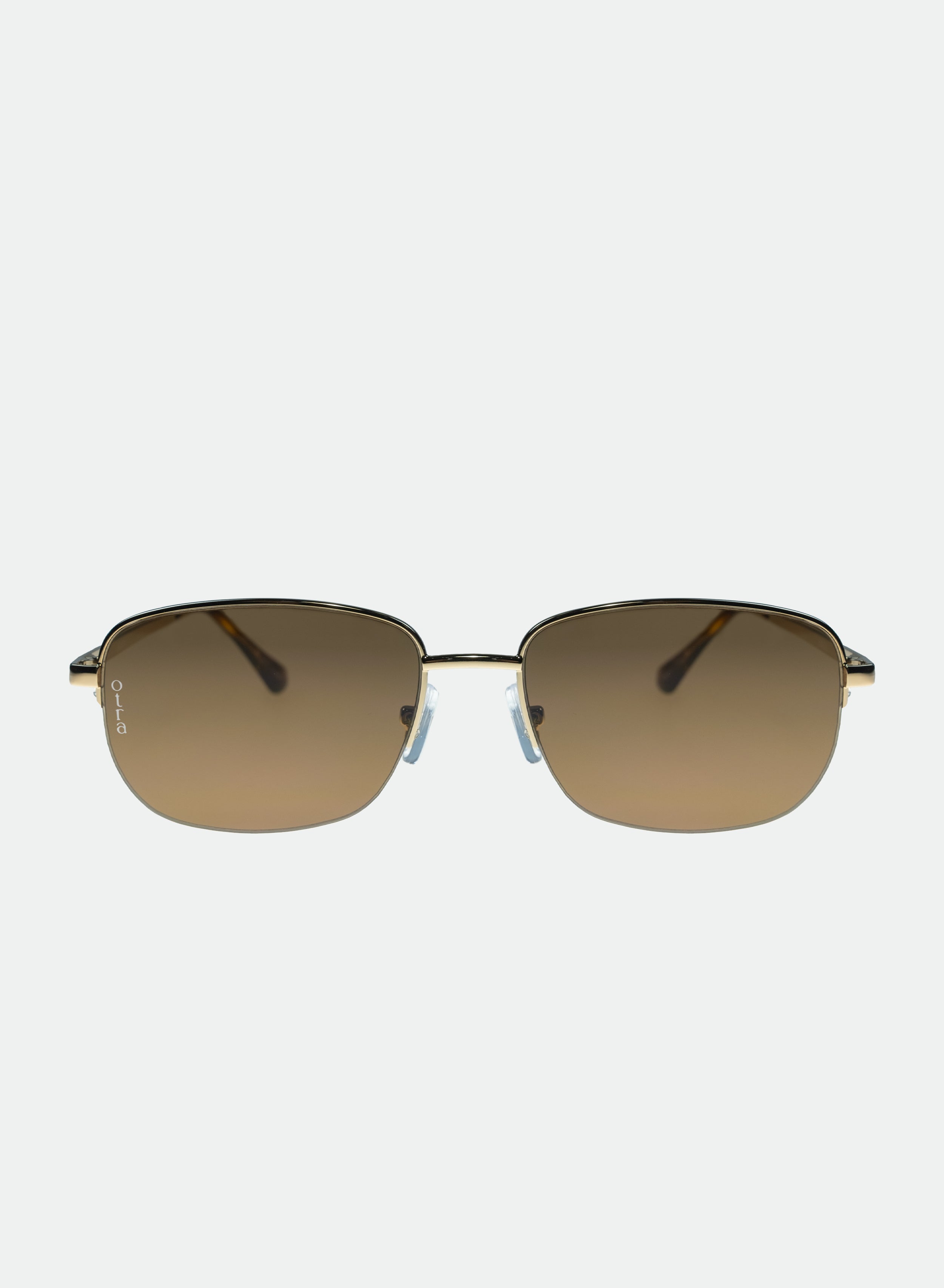 Gold and brown sunglasses sale